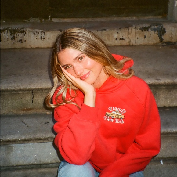 Dandy Loves New York Red Hoodie embroidered - Picture 4 of 5